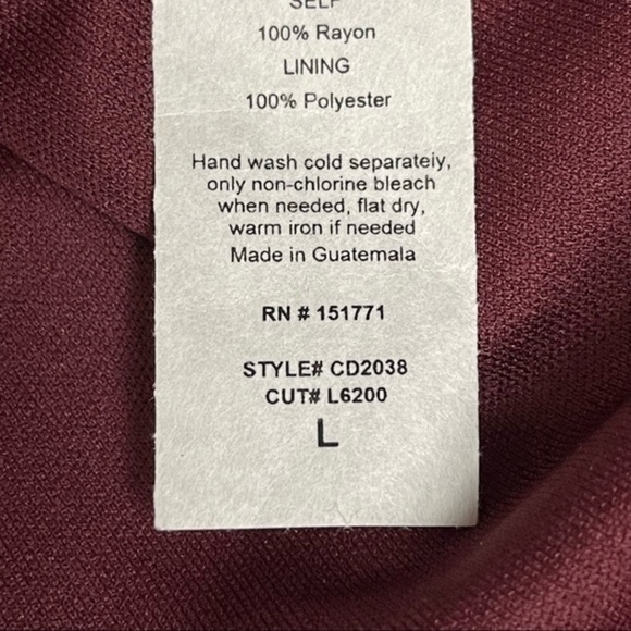 Anthropologie Le Lis Burgundy & White Polka Dot Ballet Core Dress NWOT - Picture 11 of 11